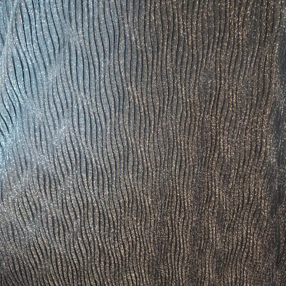 Mango Lurex Opening Maxi Dress Black Short Sleeve Shimmery Event Prom 6 NWT - Picture 5 of 16